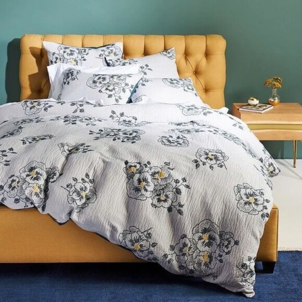 New Anthropologie Jacquard-Woven Galia Duvet Cover sz Twin